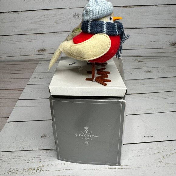 3pc Featherly Friends Mini Fabric Christmas Bird Figurine Wondershop Natural - Picture 3 of 12